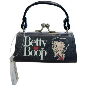 Betty Boop Black Mini Clutch with Red Accent